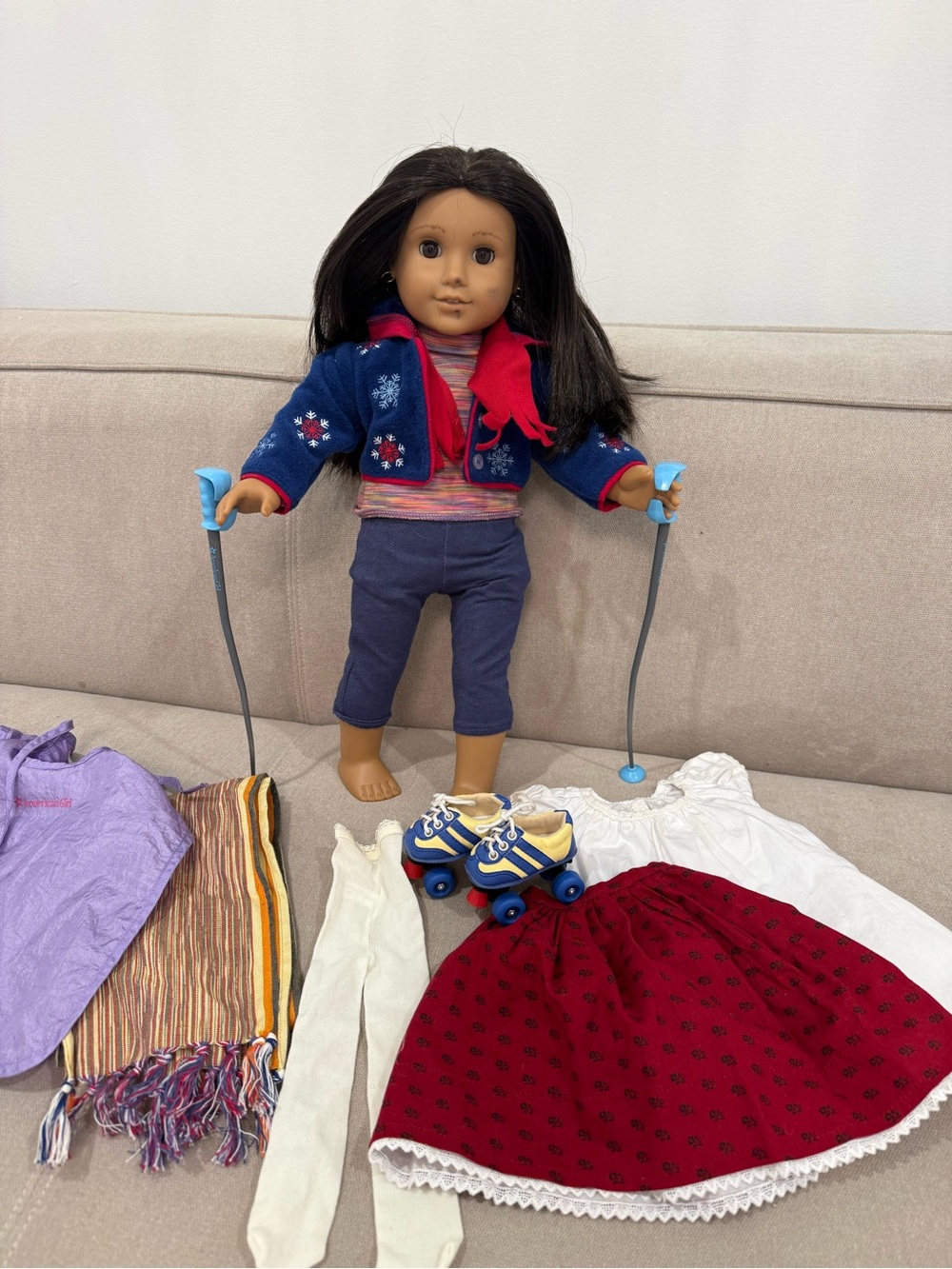 Josephina 2008 American Girl Doll Outfit Set with Rollerskates and accessories